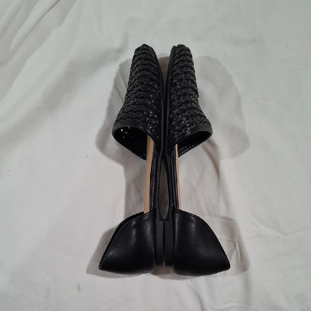 LC Lauren Conrad Women's Black Textured Loafers Size 6